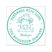 かわいいキノコのビジネスを愛する手作り セルフインキングスタンプ (デザイン)