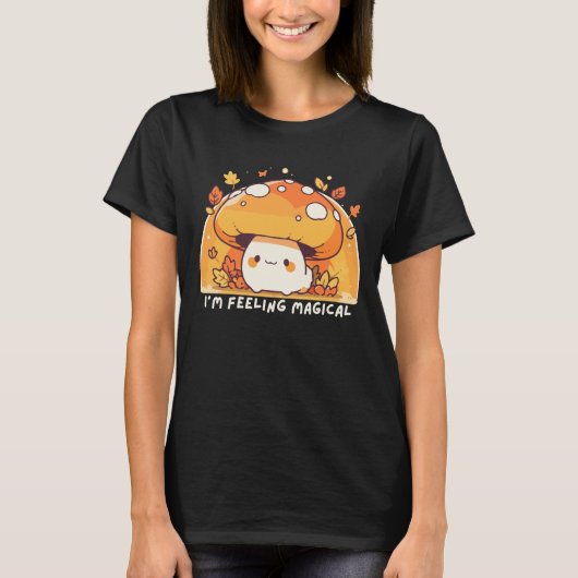 かわいいキノコのマジカルな気分 Tシャツ (正面)