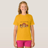 "かわいいキノコの友達 – シンプルでキュートなデザイン"   Tシャツ (正面フル)