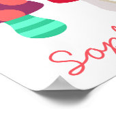 かわいいキノコの女の子の部屋のデザインポスター ポスター (角)