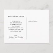 かわいいキノコの家ダウンサイジング新しいホームおもしろい移動 案内ポストカード (裏面)