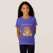かわいいキノコの家族 | カワイイ コテージコア Tシャツ (正面フル)