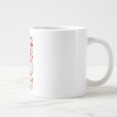 かわいいキノコの模様 ジャンボコーヒーマグカップ (右)