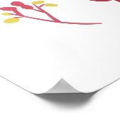 かわいいキノコイラストレーション小 ポスター (角)