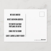 かわいいキノコ移動発表新しいホームカタツムリ ポストカード (裏面)