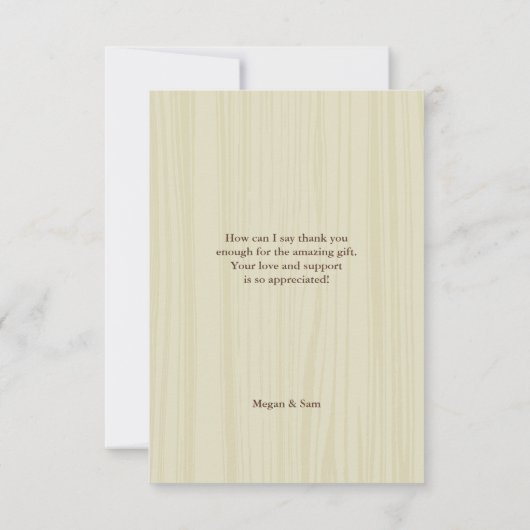 かわいいキノコ赤ちゃんシャワーありがとう サンキューカード (裏面)