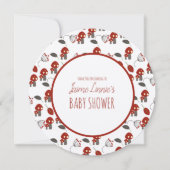 かわいいキノコ赤ちゃんシャワーガーデンフォレストありがとう サンキューカード (正面)