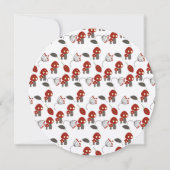 かわいいキノコ赤ちゃんシャワーガーデンフォレストありがとう サンキューカード (裏面)