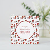 かわいいキノコ赤ちゃんシャワーガーデンフォレストありがとう サンキューカード (スタンド正面)