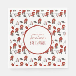 かわいいキノコ赤ちゃんシャワーガーデンフォレストありがとう スタンダードランチョンナプキン