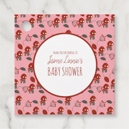 かわいいキノコ赤ちゃんシャワーガーデンフォレストありがとう フェイバータグ