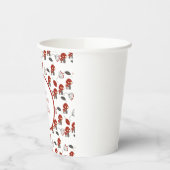 かわいいキノコ赤ちゃんシャワーガーデンフォレストありがとう 紙コップ (左)