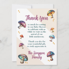 かわいいキノコ赤ちゃんシャワー 招待状