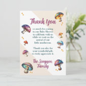 かわいいキノコ赤ちゃんシャワー 招待状 (スタンド正面)