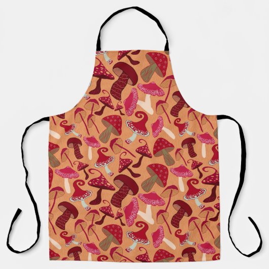 かわいいキノコ エプロン (正面)