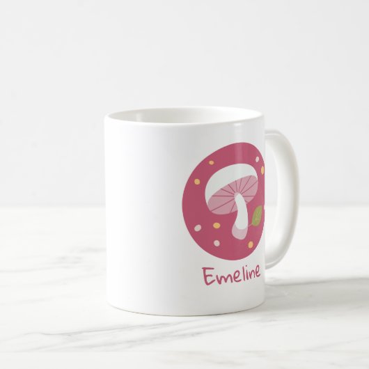 かわいいキノコ |エマB. |カスタマイズ | コーヒーマグカップ (正面右)