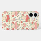 かわいいキノコ・カタツムリ柄のスマホケース Case-Mate iPhoneケース (裏面 (横))