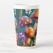 かわいいキノコ カフェラテマグ (正面)