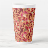 かわいいキノコ カフェラテマグ (正面)