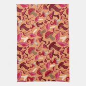 かわいいキノコ キッチンタオル (縦)