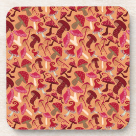 かわいいキノコ コースター