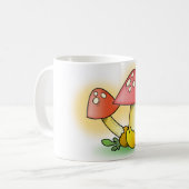 かわいいキノコ コーヒーマグカップ (正面左)