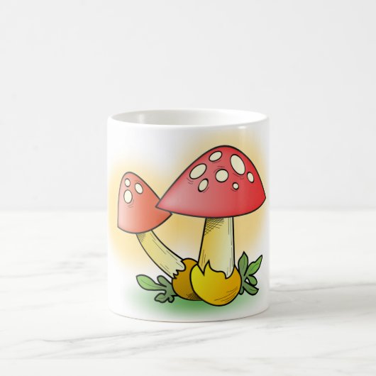かわいいキノコ コーヒーマグカップ (中央)