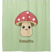 かわいいキノコ シャワーカーテン (正面)