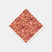 かわいいキノコ スタンダードカクテルナプキン (角)