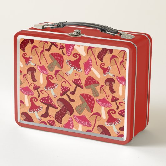 かわいいキノコ メタルランチボックス (正面)