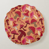 かわいいキノコ ラウンドクッション (裏面)