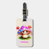 かわいいキノコ ラゲッジタグ (正面縦)