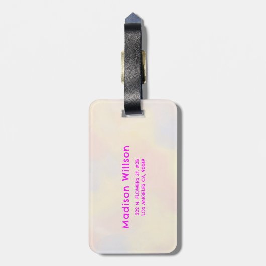 かわいいキノコ ラゲッジタグ (裏面縦)