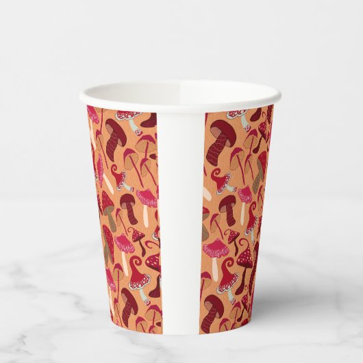 かわいいキノコ 紙コップ (左)
