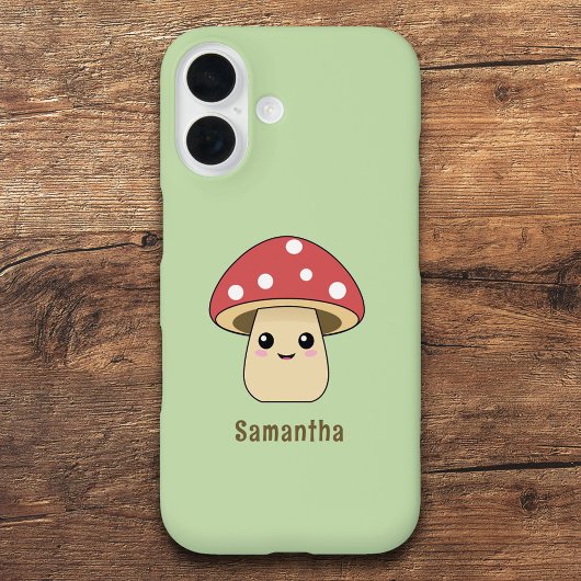 かわいいキノコ iPhone 16ケース