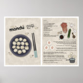 かわいいキムチ団子レシピ韓国料理ポスター ポスター (正面)