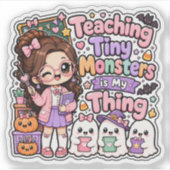 かわいいキモかわ先生 リトルモンスターズ ハロウィン シール (正面)