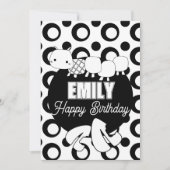 かわいいキャタピラーカラーリングバースデーパーティー シーズンカード (正面)