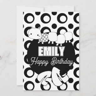 かわいいキャタピラーカラーリングバースデーパーティー シーズンカード