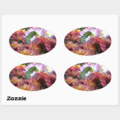 かわいいキャタピラーステッカー 楕円形シール (シート)