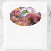 かわいいキャタピラーステッカー 楕円形シール (バッグ)