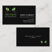 かわいいキャッツ・アイのペットの世話猫ビジネス 名刺 (正面/裏面)