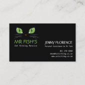 かわいいキャッツ・アイのペットの世話猫ビジネス 名刺 (正面)