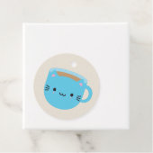 かわいいキャットカップ・オブ・ティー フェイバータグ (インサイチュ)