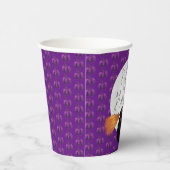 かわいいキャットカボチャのブロークムパープルハッピーハローウィン 紙コップ (右)