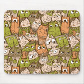 かわいいキャットカートゥーン マウスパッド (正面)