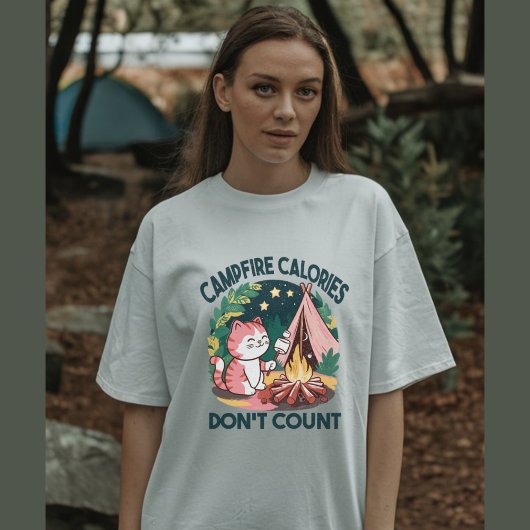 かわいいキャットキャンプ Tシャツ