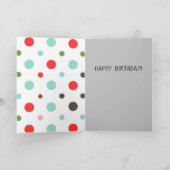 かわいいキャットキラーシャーク誕生日グリーティングカード カード (内部)