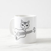 かわいいキャットギター – KITTEN GUITARIST子猫 コーヒーマグカップ (正面左)