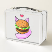 かわいいキャットサンドデザイン メタルランチボックス (裏面)